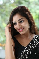 Vibhisha Jaanu Black Saree Photos